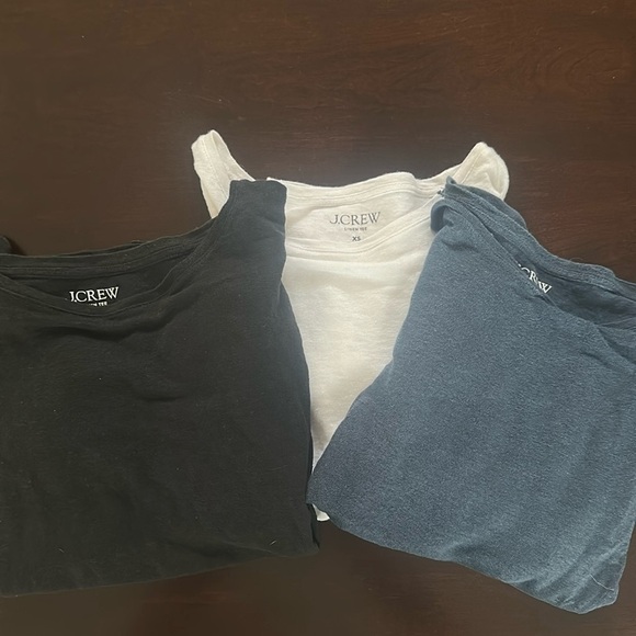 Bundle of Three J. Crew Women’s Linen Roll-Cuff Crewneck T-Shirts Tops Size XS - Picture 9 of 9